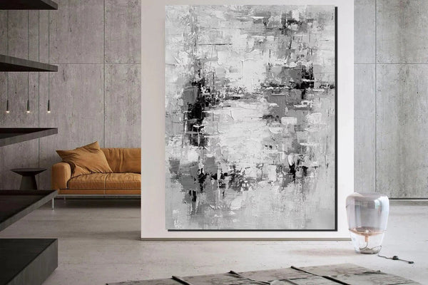 Acrylic Paintings on Canvas, Palette Knife Paintings, Large Paintings Behind Sofa, Abstract Painting for Living Room, Bedroom Modern Wall Art Paintings