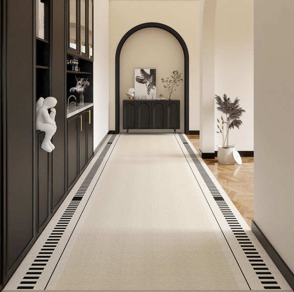 20 Feet Kitchen Runner Rugs, Extra Long Narrow Runner Rugs, 25 Feet Contemporary Modern Long Hallway Runners, Washable Entryway Runner Rug Ideas-artworkcanvas