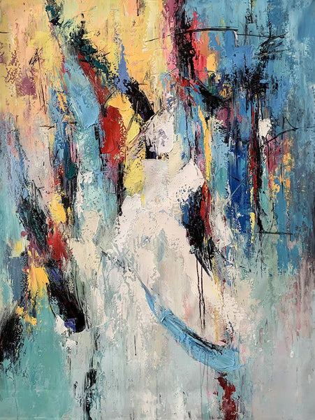 Palette Knife Paintings, Acrylic Paintings on Canvas, Large Paintings Behind Sofa, Abstract Painting for Living Room, Bedroom Modern Wall Art Paintings
