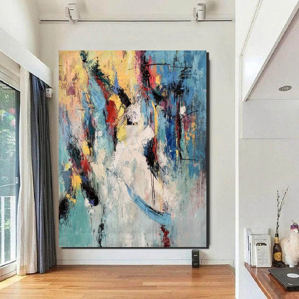 Palette Knife Paintings, Acrylic Paintings on Canvas, Large Paintings Behind Sofa, Abstract Painting for Living Room, Bedroom Modern Wall Art Paintings