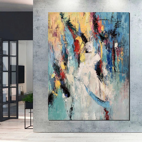 Palette Knife Paintings, Acrylic Paintings on Canvas, Large Paintings Behind Sofa, Abstract Painting for Living Room, Bedroom Modern Wall Art Paintings