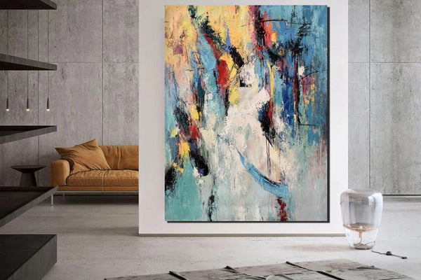Palette Knife Paintings, Acrylic Paintings on Canvas, Large Paintings Behind Sofa, Abstract Painting for Living Room, Bedroom Modern Wall Art Paintings