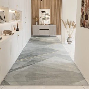 Geometric Modern Long Narrow Runner Rugs, Stain-resistant Non Slip Kitchen Runner Rugs, Washable Entrance Hallway Runners, Extra Long Narrow Hallway Runners, Entryway Runner Rug Ideas-artworkcanvas