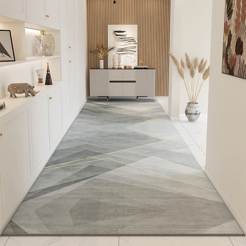 Geometric Modern Long Narrow Runner Rugs, Kitchen Runner Rugs, Entrance Hallway Runners, Long Narrow Hallway Runners, Entryway Runner Rug Ideas-artworkcanvas