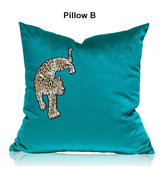Decorative Pillows for Living Room, Modern Sofa Pillows, Cheetah Decorative Throw Pillows, Contemporary Throw Pillows-artworkcanvas