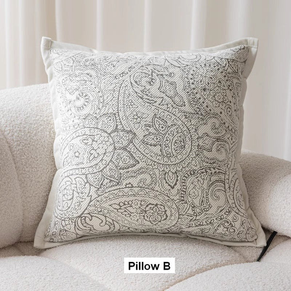 Decorative Throw Pillows for Couch, Embroider Flower Pillow Covers, Farmhouse Flower Decorative Pillows, Modern Sofa Pillows-artworkcanvas