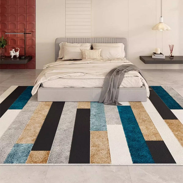 Modern Carpets for Kitchen, Geometric Contemporary Modern Rugs Next to Bed, Modern Rugs under Dining Room Table, Abstract Area Rugs for Living Room-artworkcanvas