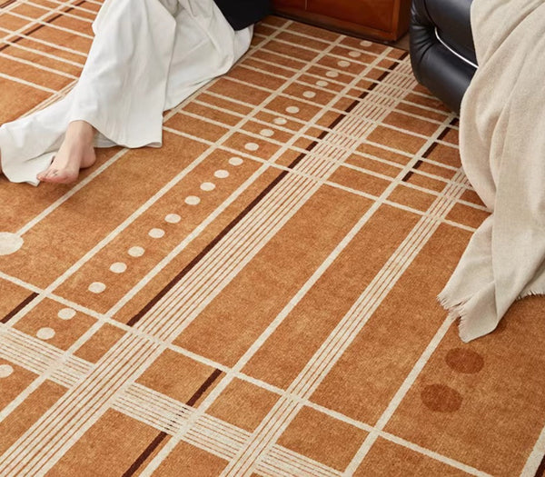 Large Contemporary Area Rugs for Dining Room, Modern Living Room Rug Ideas, Mid Century Modern Rugs for Bedroom-artworkcanvas