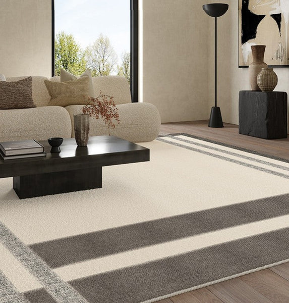 Geometric Contemporary Modern Rugs Next to Bed, Modern Carpets for Office, Abstract Area Rugs for Living Room, Modern Soft Rugs under Dining Room Table-artworkcanvas