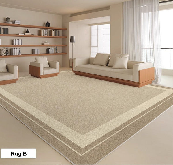 Bedroom Contemporary Soft Rugs, Rectangular Modern Rugs under Sofa, Large Modern Rugs in Living Room, Modern Rugs for Office, Dining Room Floor Carpets-artworkcanvas