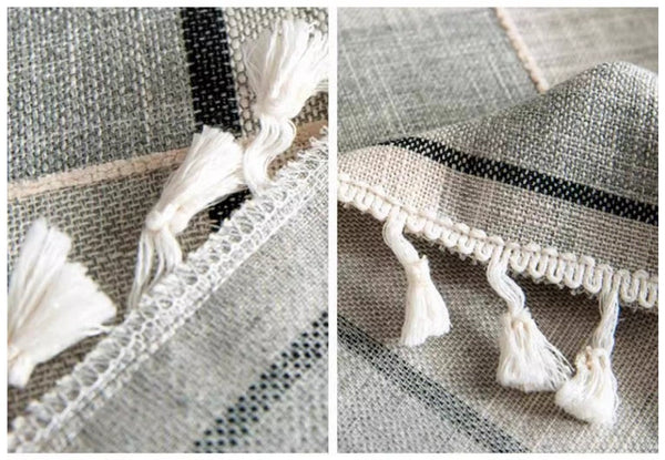 Kitchen Rectangular Table Covers, Farmhouse Table Cloths for Dining Room, Rectangular Tablecloth for Oval Table, Cotton and Linen Tablecloths-artworkcanvas
