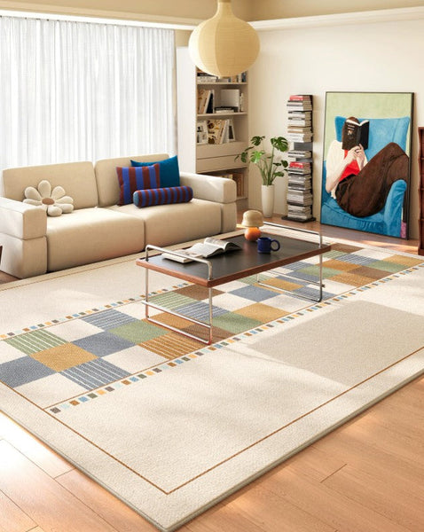 Modern Runner Rugs Next to Bed, Colorful Mid Century Rugs, Abstract Contemporary Modern Rugs for Living Room, Modern Rugs for Apartment