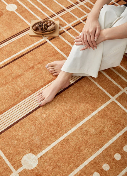 Large Contemporary Area Rugs for Dining Room, Modern Living Room Rug Ideas, Mid Century Modern Rugs for Bedroom-artworkcanvas