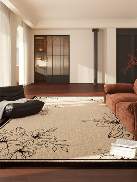 Geometric Contemporary Rugs Next to Bed, Modern Rugs for Dining Room, Contemporary Modern Rugs, Mid Century Area Rugs for Living Room-artworkcanvas