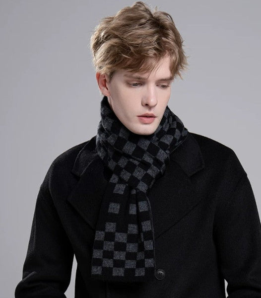 Business Wool Scarf for Gentleman, Modern Casual Scarf Men, Men's Wool Scarf Winter, Formal Men Scarf Styles, Men's Winter Scarf, Thick Wool Scarf for Men