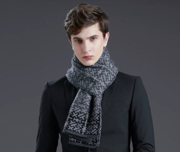 Formal Men Scarf Styles, Men's Winter Scarves, Thick Wool Scarf for Men, Modern Business Wool Scarf for Gentleman, Soft Casual Scarf Men, Men's Winter Wool Scarf