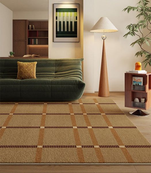 Modern Carpets Next to Bed, Contemporary Area Rugs for Bedroom, Mid Century Area Rugs, Modern Rugs under Dining Room Table-artworkcanvas