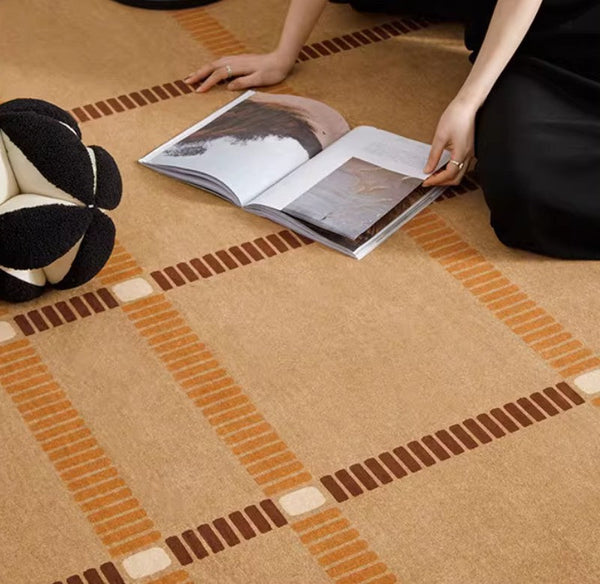 Modern Carpets Next to Bed, Contemporary Area Rugs for Bedroom, Mid Century Area Rugs, Modern Rugs under Dining Room Table-artworkcanvas