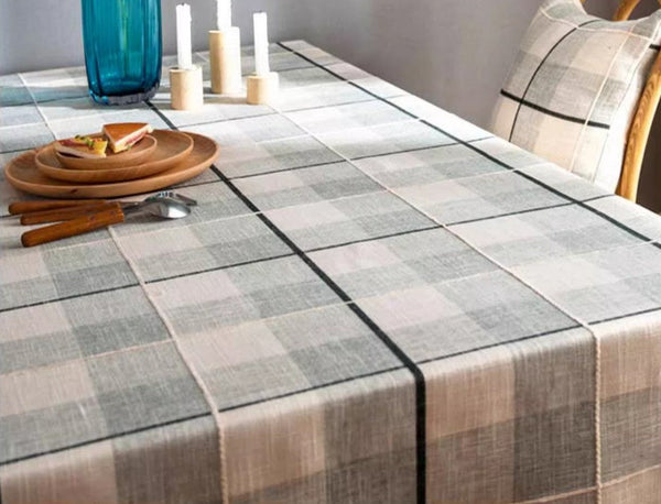Kitchen Rectangular Table Covers, Farmhouse Table Cloths for Dining Room, Rectangular Tablecloth for Oval Table, Cotton and Linen Tablecloths-artworkcanvas