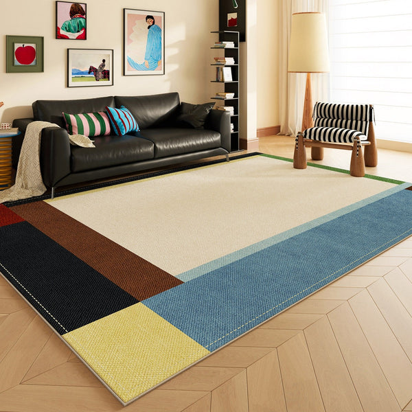 Modern Living Room Rug Ideas, Geometric Contemporary Area Rugs, Mid Century Modern Rugs, Colorful Modern Rugs for Bedroom-artworkcanvas