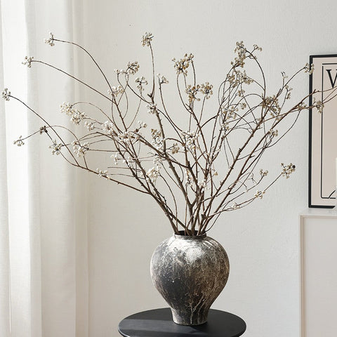 Dried Long Twigs, Dried Chinese Tallow Tree Twigs, Natural Decorations, Flower Arrangement, Handmade Artificial Flower, Natural Dried Branches-artworkcanvas
