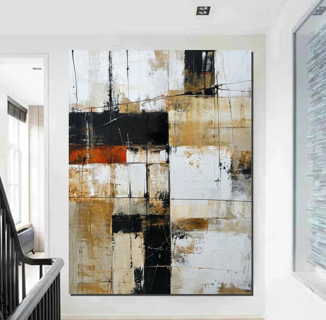 Contemporary Wall Painting, Acrylic Painting for Dining Room, Living Room Wall Painting, Modern Artwork, Large Canvas Painting-artworkcanvas