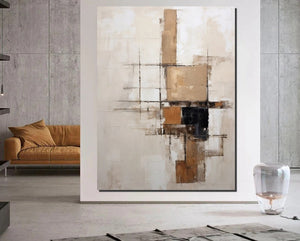 Extra Large Paintings for Living Room, Abstract Acrylic Painting, Hand Painted Wall Art Paintings, Modern Abstract Art for Dining Room-artworkcanvas