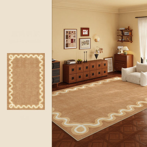 Dining Room Geometric Modern Rugs, Large Modern Rugs for Living Room, Bedroom Modern Rugs, Cream Color Contemporary Modern Rugs-artworkcanvas