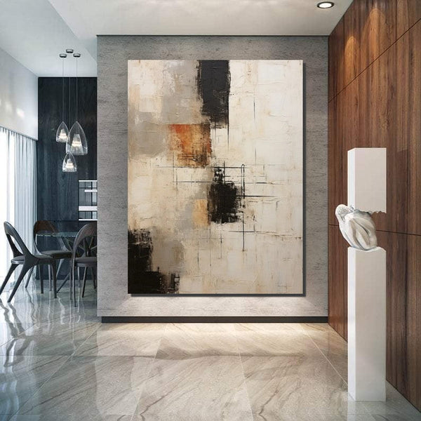 Hand Painted Wall Art Paintings, Modern Abstract Art for Dining Room, Extra Large Paintings for Living Room, Abstract Acrylic Painting-artworkcanvas