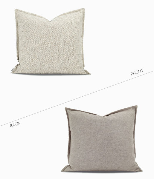 Large Square Modern Throw Pillows for Couch, Large Brown Throw Pillow for Interior Design, Contemporary Modern Sofa Pillows, Simple Decorative Throw Pillows-artworkcanvas