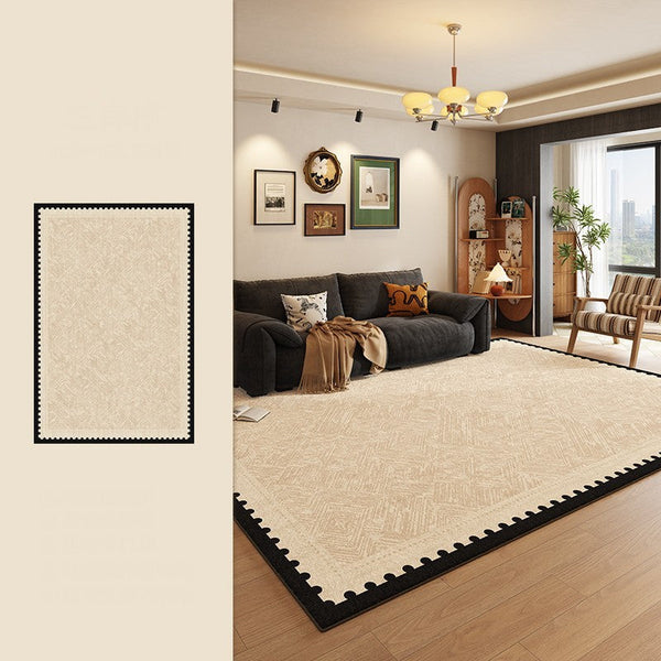 Modern Rugs for Dining Room, Mid Century Modern Rugs Next to Bed, Contemporary Rugs for Bedroom, Cream Modern Carpets for Living Room-artworkcanvas