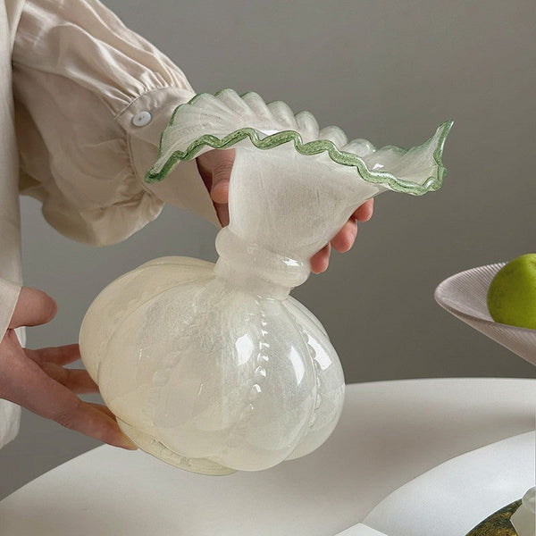 Modern Glass Flower Vases, Handmade Glass Bud Vases, Water Holding Flower Vases, Flower Vases on Table, Small Flower Vase-artworkcanvas