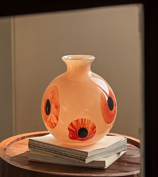 Glass Bud Vases, Handmade Vintage Glass Flower Vases, Water Holding Flower Vases, Flower Vases on Table-artworkcanvas