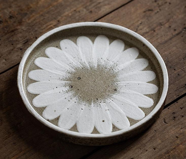 Daisy Flower Pattern Coffee Cup, Cappuccino Coffee Mug, Pottery Coffee Cups, Latte Coffee Cup, Tea Cup, Coffee Cup and Saucer Set-artworkcanvas