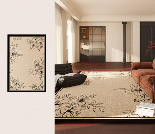 Geometric Contemporary Rugs Next to Bed, Modern Rugs for Dining Room, Contemporary Modern Rugs, Mid Century Area Rugs for Living Room-artworkcanvas