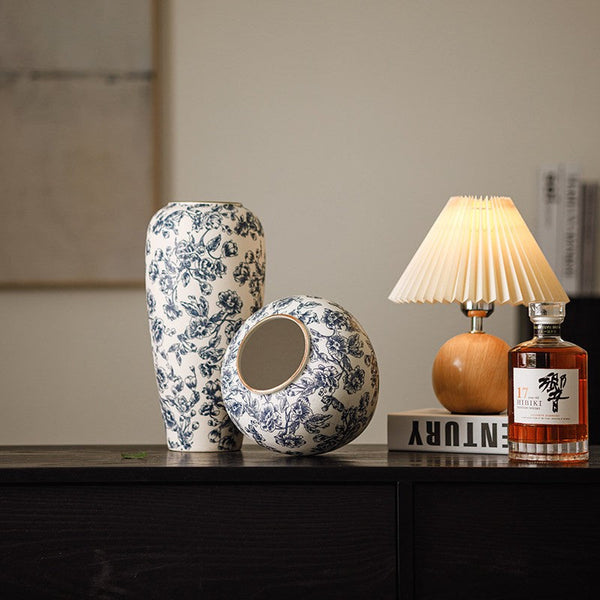 Centerpiece on Dining Table, Flower Vase on Table, Handmade Water Holding Flower Vases, Porcelain Flower Vases, Modern Ceramic Bouquet Vases-artworkcanvas