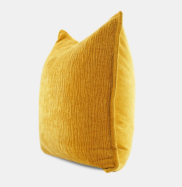 Contemporary Modern Pillows for Couch, Large Modern Sofa Cushion, Yellow Decorative Pillow Covers, Simple Decorative Throw Pillows for Living Room-artworkcanvas
