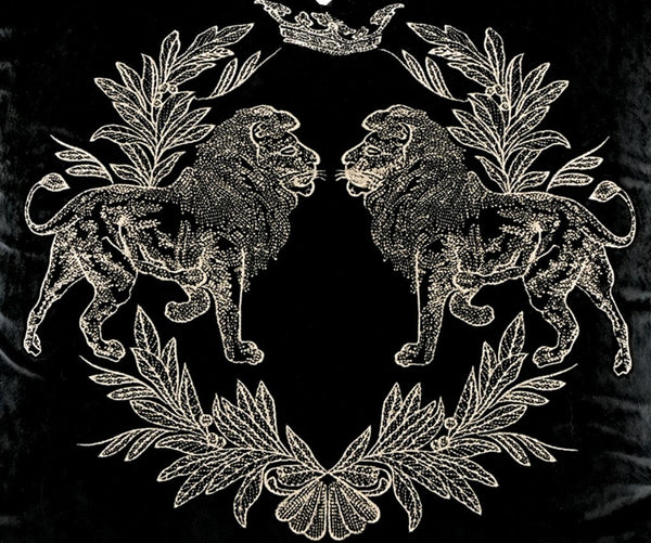 Modern Pillows for Couch, Embroidery Lion Decorative Pillow Covers, Decorative Throw Pillows for Living Room, Large Modern Sofa Pillows-artworkcanvas