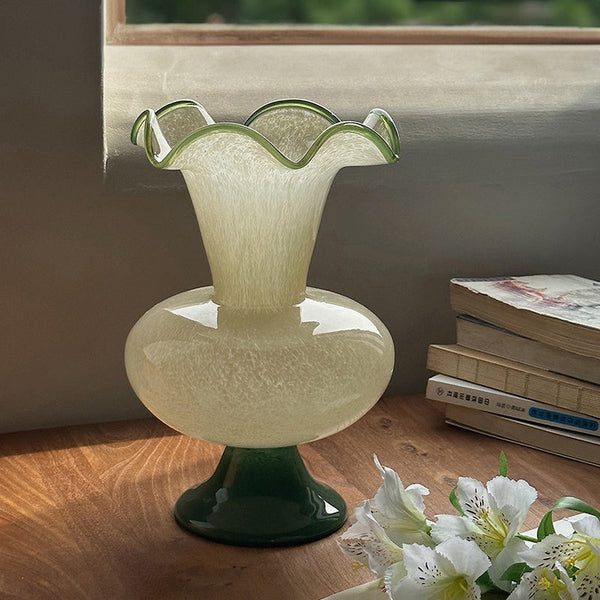 Vintage Glass Flower Vases, Water Holding Flower Vases, Bouquet Flower Vase, Glass Bud Vases, Modern Glass Vases for Flowers-artworkcanvas