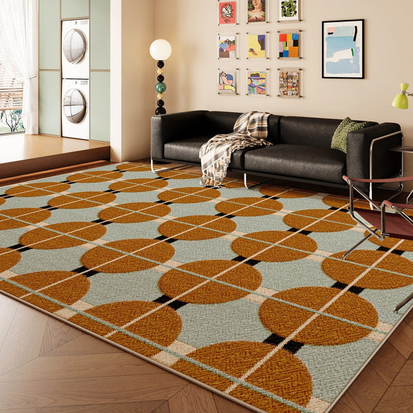 Geometric Modern Carpets, Mid Century Contemporary Rugs, Modern Rugs for Living Room, Colorful Abstract Rugs for Bedroom