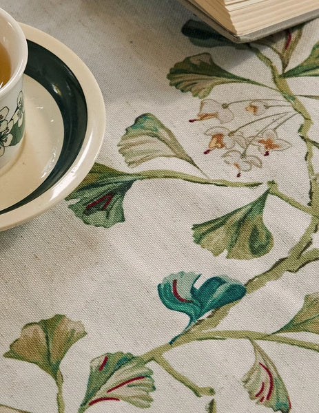 Extra Large Modern Rectangular Tablecloth for Dining Room Table, Ginkgo Leaves Table Covers, Square Tablecloth for Kitchen, Large Tablecloth for Round Table-artworkcanvas