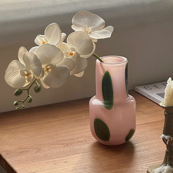 Handmade Glass Bud Vases, Flower Vases on Table, Vintage Small Glass Flower Vases, Water Holding Flower Vases-artworkcanvas