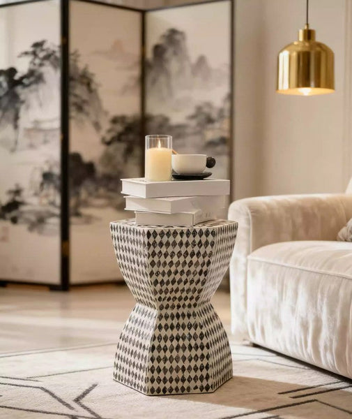 Modern Side Table, Bedside Small Side Table, Contemporary Bedside Table, Small End Table, Shell Small Sofa Side Table, Portable Casual Side Table, Creative Coffee Table, Contemporary Side Table-artworkcanvas