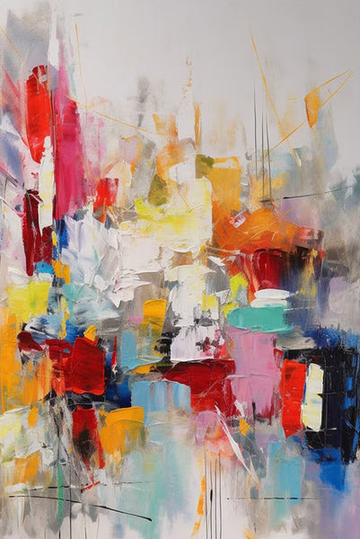 Simple Abstract Art, Wall Art Paintings for Bedroom, Large Paintings for Dining Room, Acrylic Painting on Canvas, Simple Modern Art Paintings-artworkcanvas