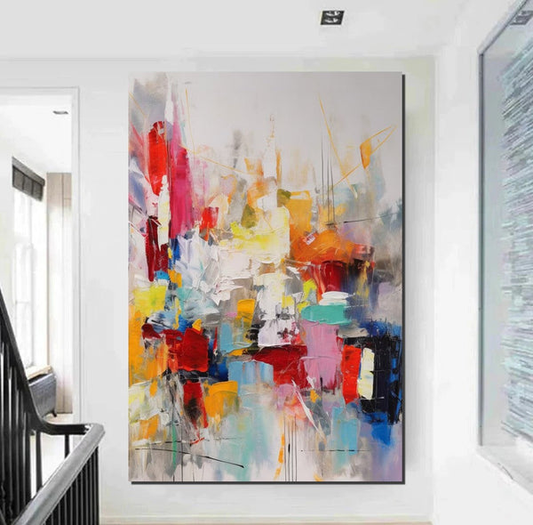 Simple Abstract Art, Wall Art Paintings for Bedroom, Large Paintings for Dining Room, Acrylic Painting on Canvas, Simple Modern Art Paintings-artworkcanvas