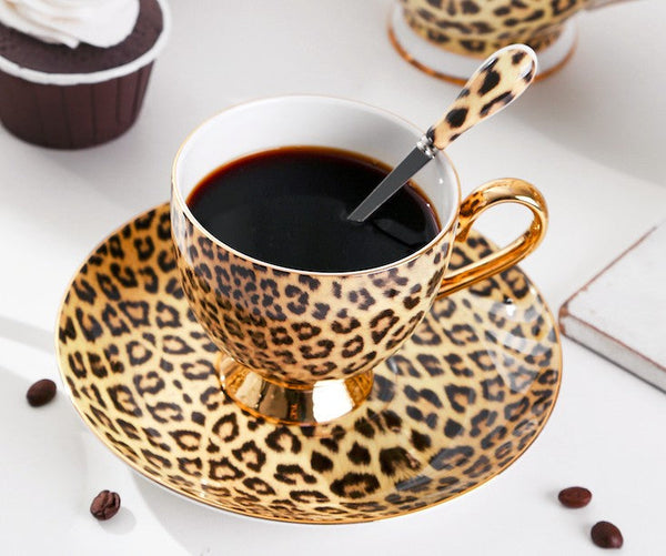 Unique Ceramic Coffee Cup and Saucer, Creative Ceramic Coffee Cups, Beautiful British Tea Cups, Creative Porcelain Tea Cup Set-artworkcanvas