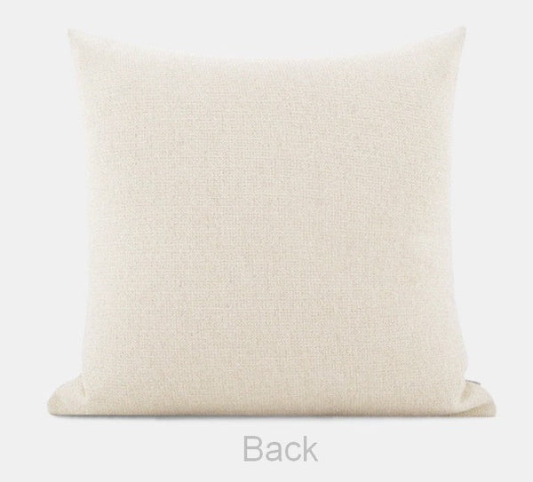 Large Modern Sofa Cushion, Beige Decorative Pillow Covers, Simple Decorative Throw Pillows for Living Room, Contemporary Modern Pillows for Couch-artworkcanvas