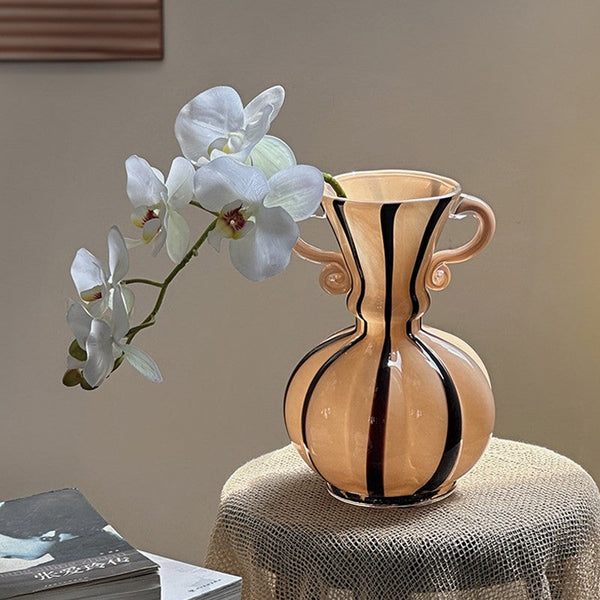 Creative Modern Vases for Living Room, Flower Vases on Table, Modern Glass Flower Vases, Glass Flower Vases, Handmade Glass Bud Vases-artworkcanvas