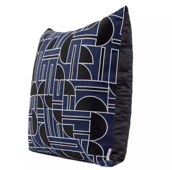 Abstract Decorative Throw Pillows, Geomeric Contemporary Pillows, Blue Square Modern Throw Pillows for Couch, Large Simple Throw Pillow for Interior Design-artworkcanvas
