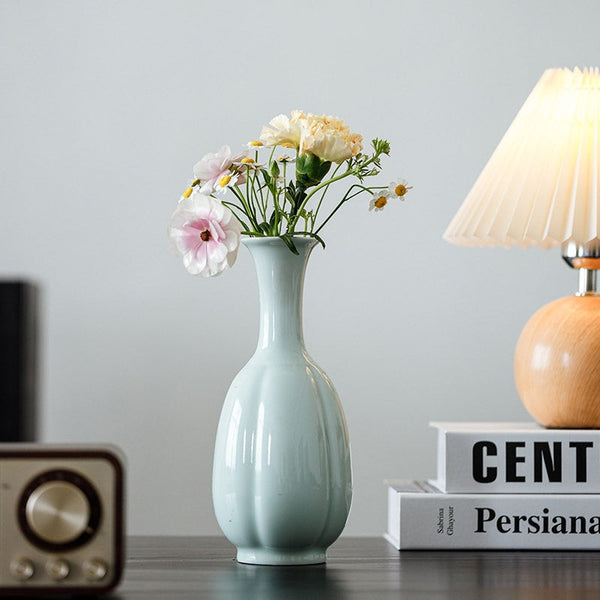 Small Flower Vases on Table, Rustic Porcelain Flower Vases, Ceramic Bud Vases, Handmade Water Holding Flower Vase-artworkcanvas